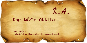 Kapitán Attila névjegykártya